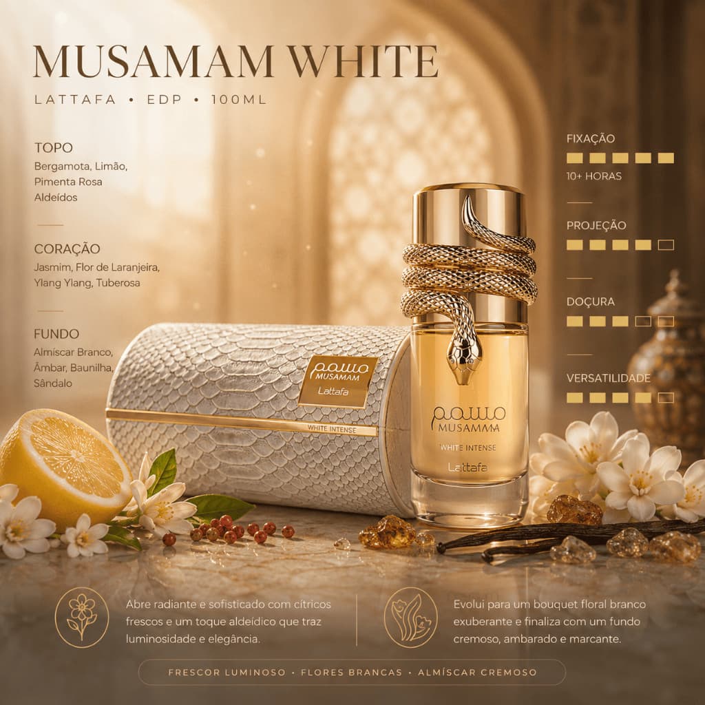 Perfume Árabe Musamam White Intense Eau Parfum 100ml