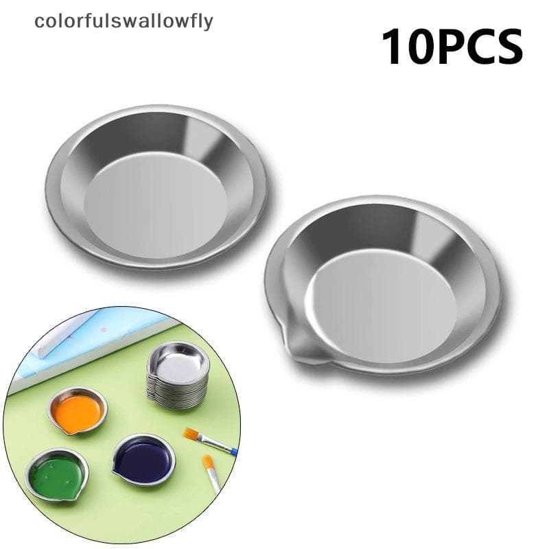 CSF 10 Peças Tigelas De Mistura De Tinta De Aço Inoxidável Bandejas De Pintura A Óleo Copos Para Crianças DIY Art