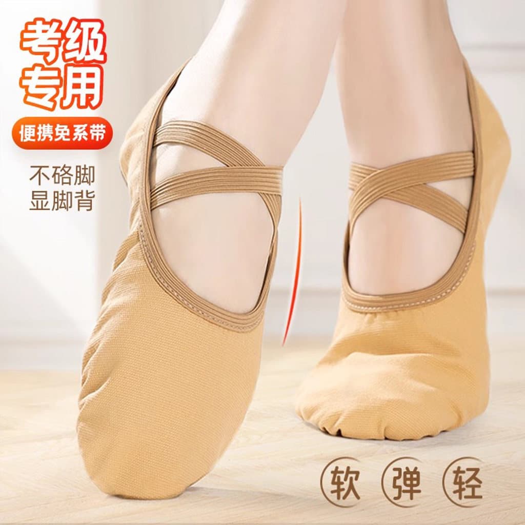 Sapatos de dança femininos de sola macia adulto sapatos de balé crianças dança chinesa dedicada meninas gato garra dança