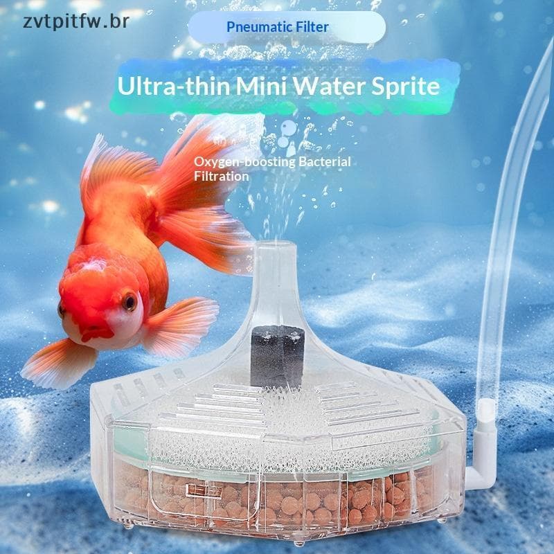 ZVT Filtro De Esponja De Aquário Transparente , Design De Canto , Filtragem Bioquímica Movida A Ar , Ferramenta De Sucçã