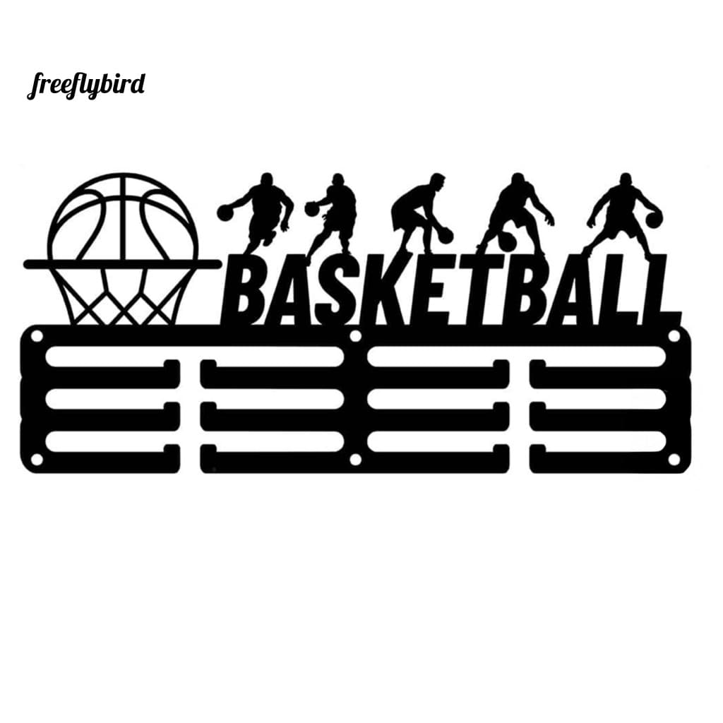Ganchos De Parede De Metal Fz Para Medalhas , Organizador Silhueta De Basquete Quarto De Adolescente
