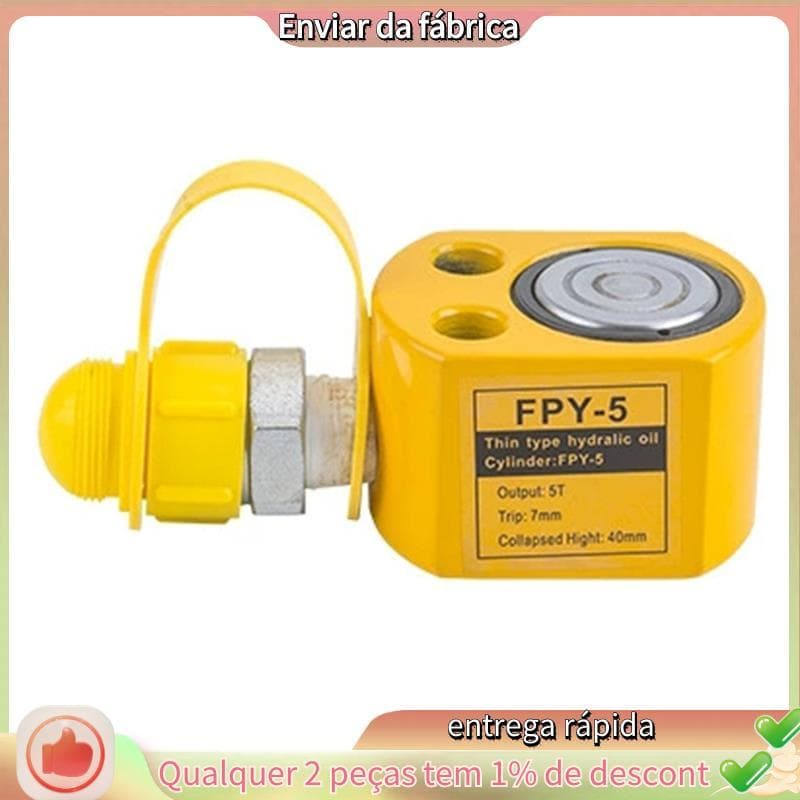 Macaco Hidráulico Ultrafino 5T Manual Vertical Portátil Dividido Impulsionador Hidrocilíndrico Levantamento Jack