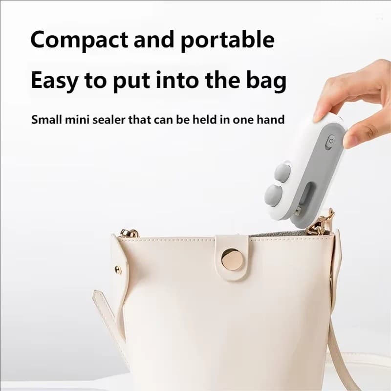 HOMEFISH Mini Selador De Calor Portátil USB Recarregável Saco De Armazenamento De Alimentos Máquina De Embalagem De Plás
