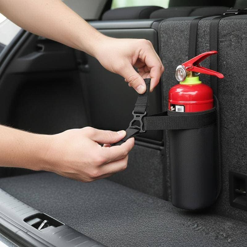 Suporte Para Extintor De Incêndio Carro , Tecido Oxford , Bolsa De Armazenamento Universal Porta-Malas , Organizador De