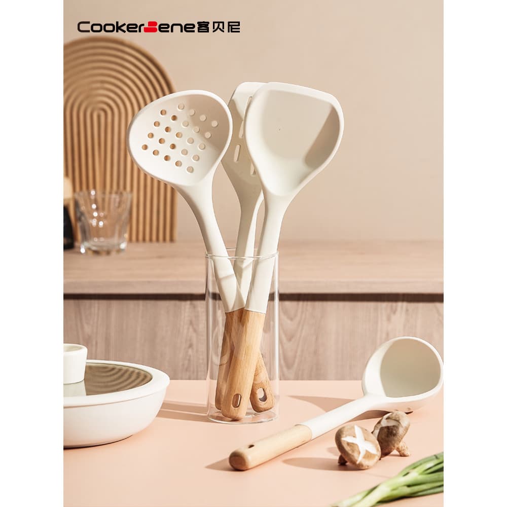 Espátula de silicone macio Panela antiaderente Espátula especial Silicone de qualidade alimentar Espátula de cozinha res