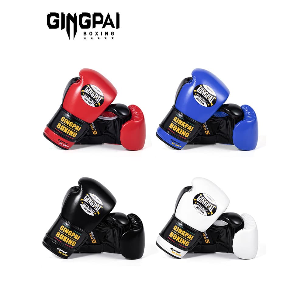 Caixa luvas de boxe adulto profissional Muay Thai Sanda luta luvas de couro de microfibra das mulheres dos homens sacos