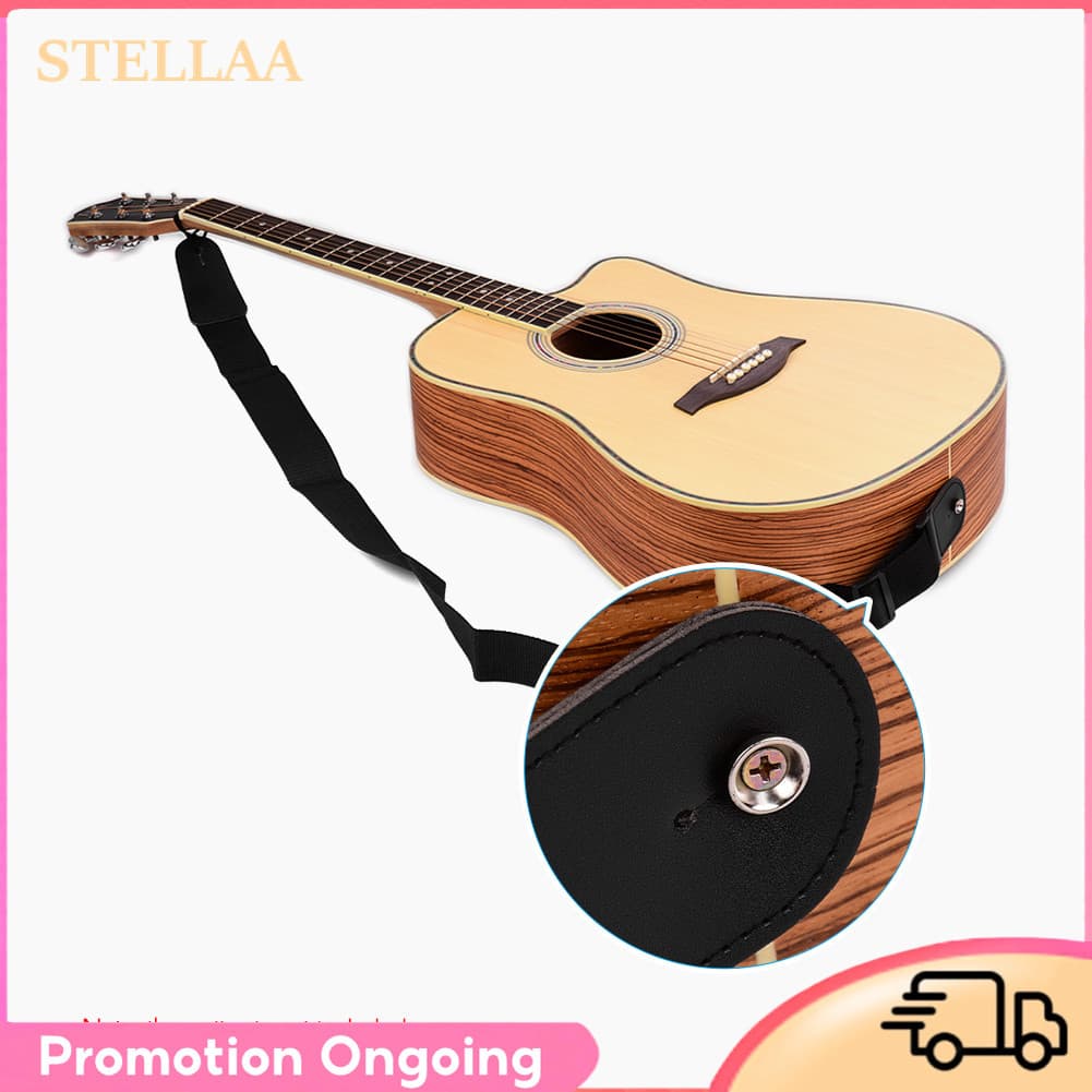 Stellaa DG-1121 Correia de guitarra para guitarras acústicas elétricas ajustáveis ​​de 32-54 polegadas Correias de