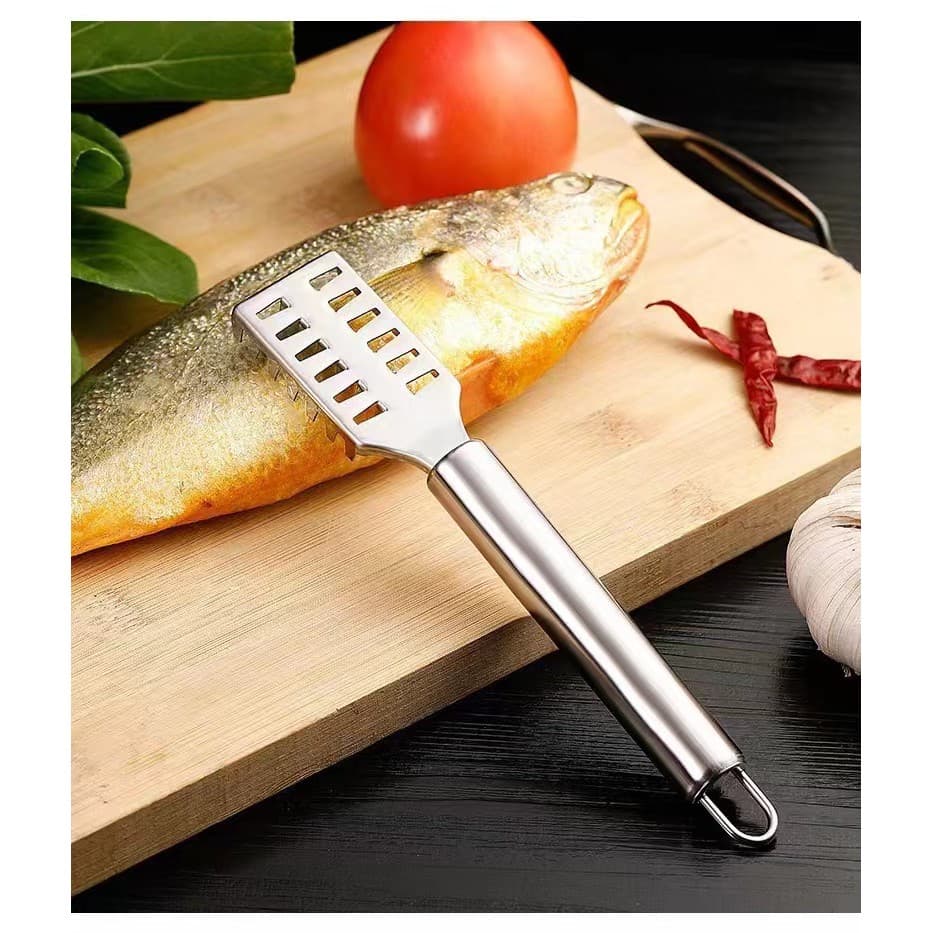 Raspador De Escama De Peixe Em Aço Inoxidável , Cabeça Plana , Removedor , Ferramenta Útil Para Cozinha Doméstica