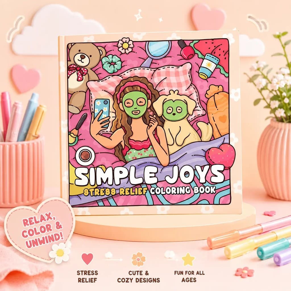 Livro De Colorir De Cura Estética De Papel Grosso Para Adultos-Doodles Ousados , Robustos E Fáceis , Lindos Designs Acon