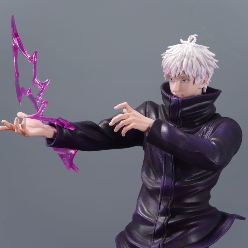 Figura Gojo Satoru Jujutsu Kaisen 31cm, Efeito de Energia Roxa, Estátua PVC Colecionável