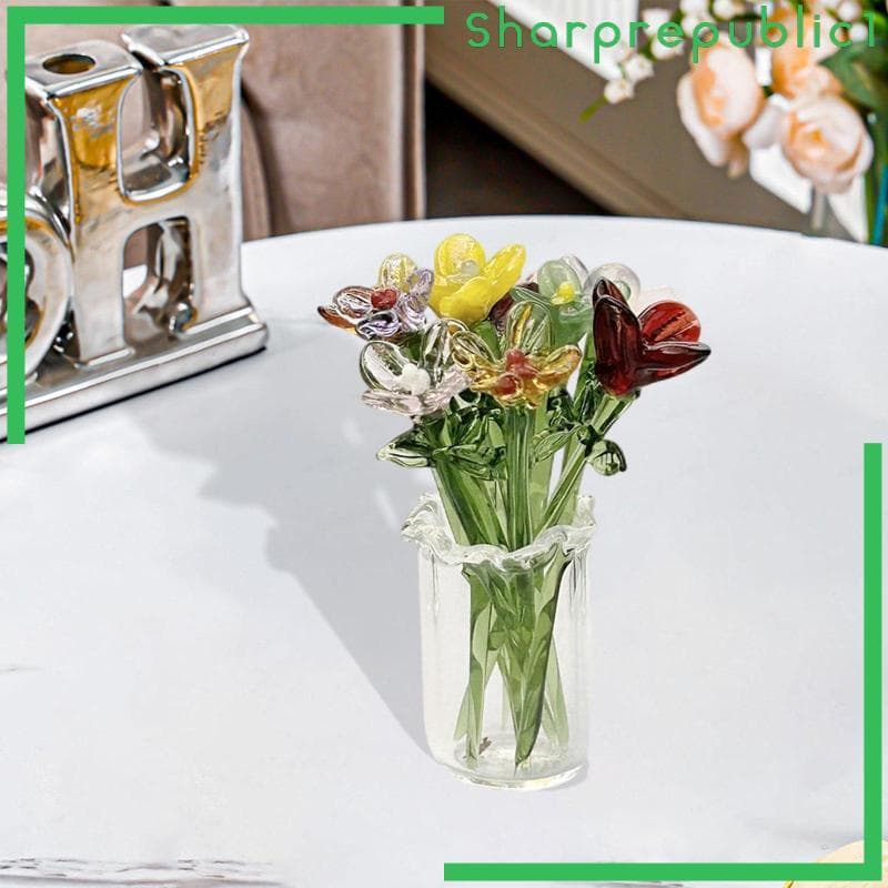 [Sharprepublic1] Vaso De Vidro Pequeno Moderno E Minúsculo Flores Peça Central De Mesa Decorativa Para Quartos , Escritó