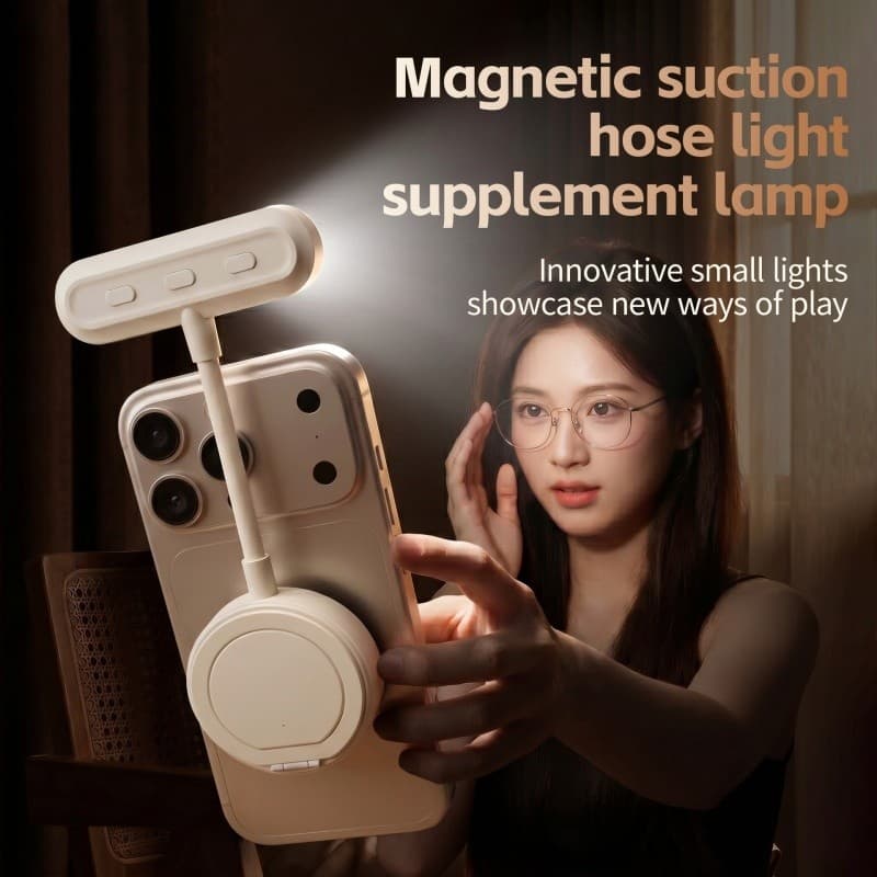 Multifuncional Magnético Dobrável Luz Do Telefone Selfie Anel Proteção Para Os Olhos Lâmpada De Leitura 2-Em-1 Suporte N