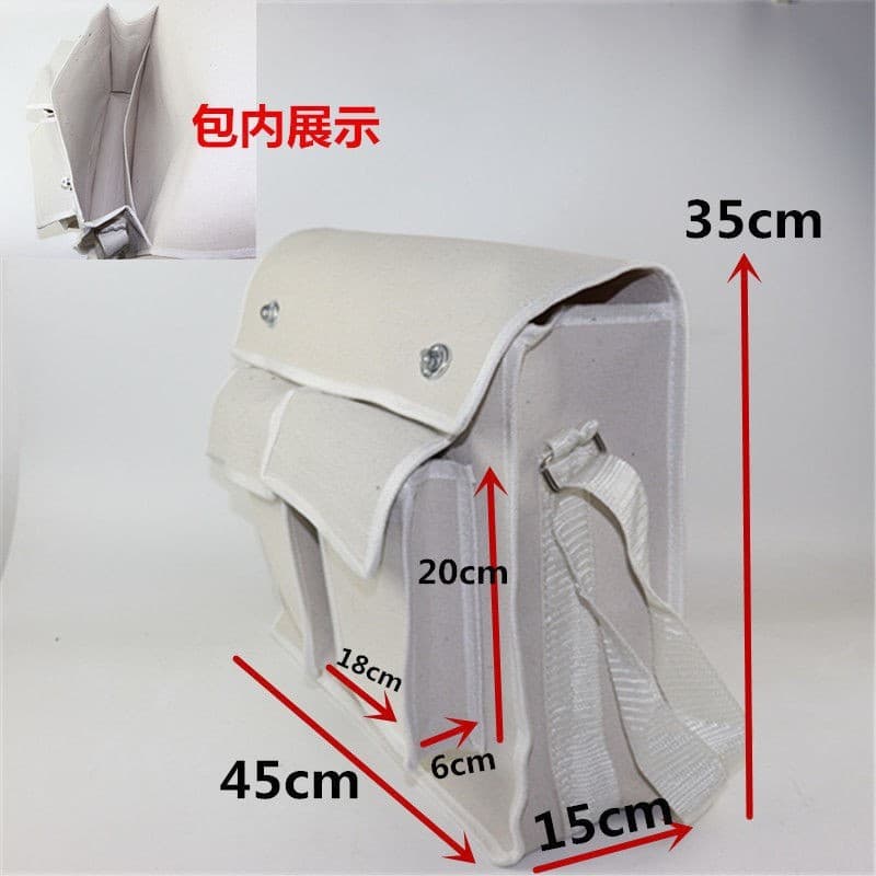 Kit de ferramentas para eletricista branco Plus Size, tela espessada, kit de ferramentas de reparo, bolso, resistente ao