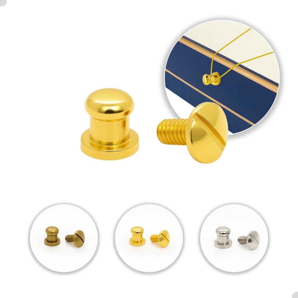 Carrapeta Puxador 8mm Cabeça Bolinha Fecho Cartonagem 10 Un