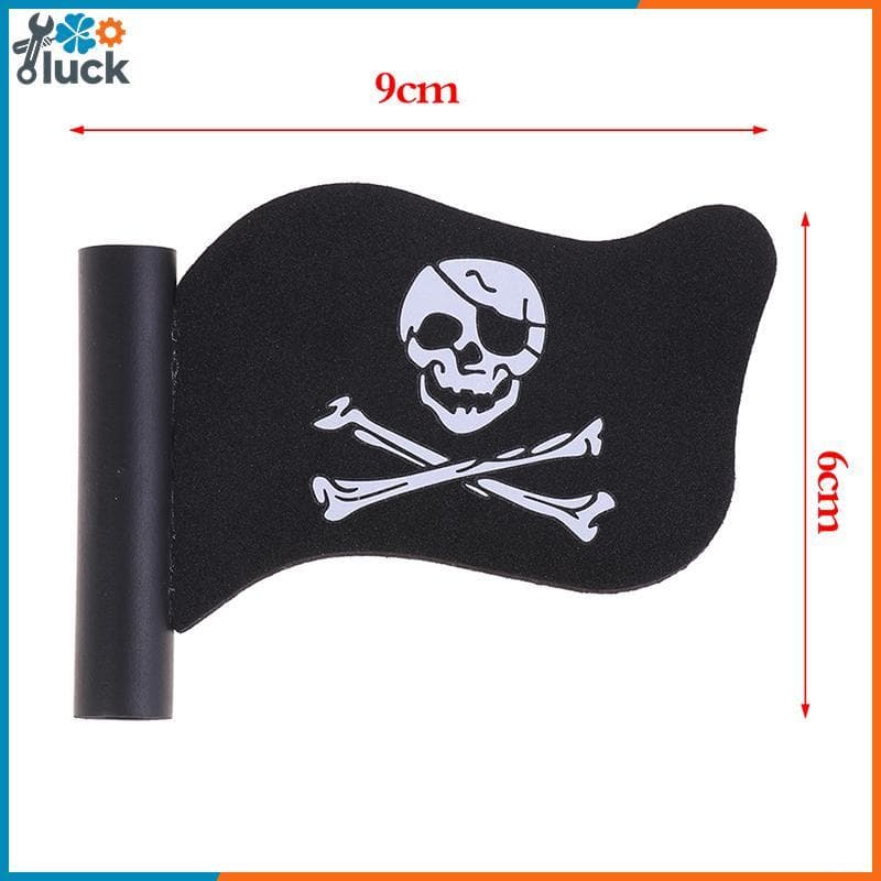 LTBR Fit Antena De Carro Bola Alegre Pirata Bandeira Caneta Topper Aérea Decoração Automóvel Exterior ~