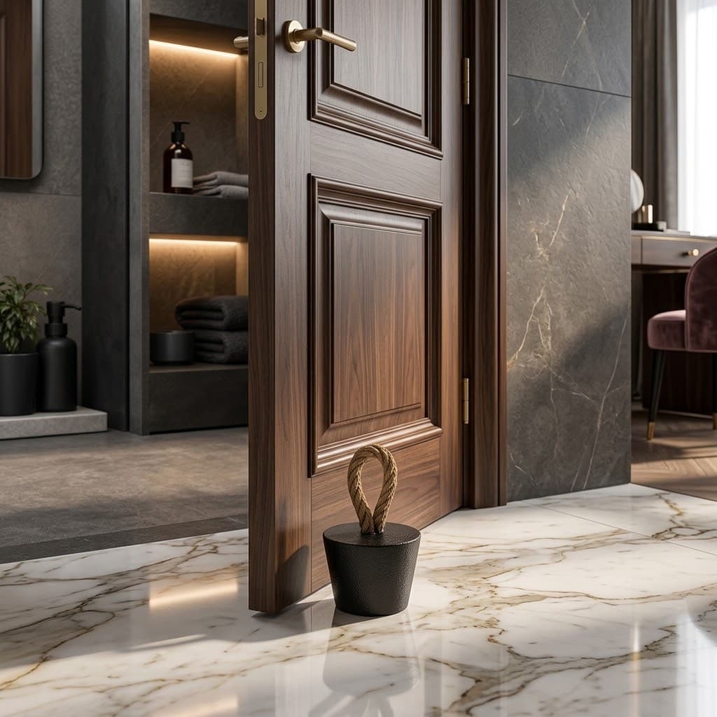 Peso de Porta Decorativo com Alça em Corda Rústica