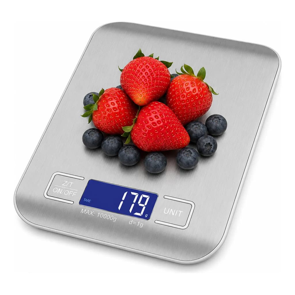 Balança Cozinha Digital Alta Precisão Inox Cromada Até 10 Kg