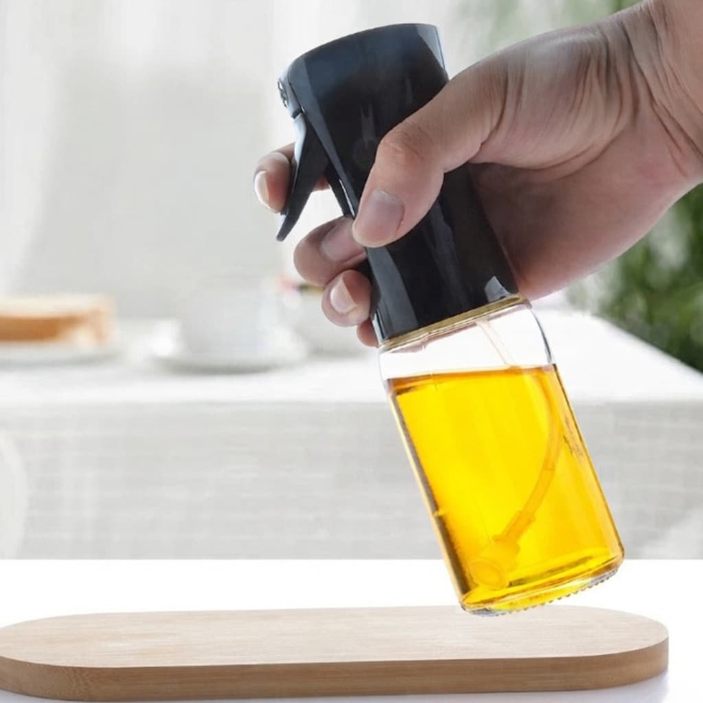 Spray Azeiteiro Pulverizador 180ml em Vidro Borrifador de Óleo para Cozinha Hello