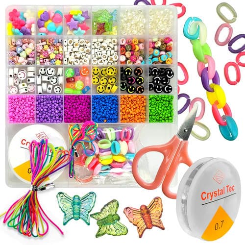 Kit Miçangas Infantil Colorida Maleta Montar Pulseiras Girls Modelo 03