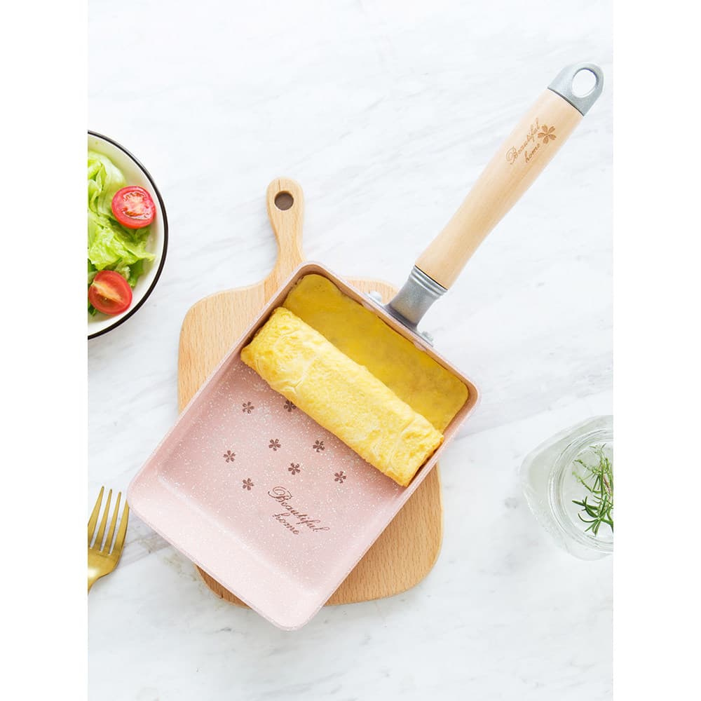 Japonês grosso ovo-grelhado Tamagoyaki pan antiaderente rolo de ovo pequena frigideira quadrada antiaderente frigideira