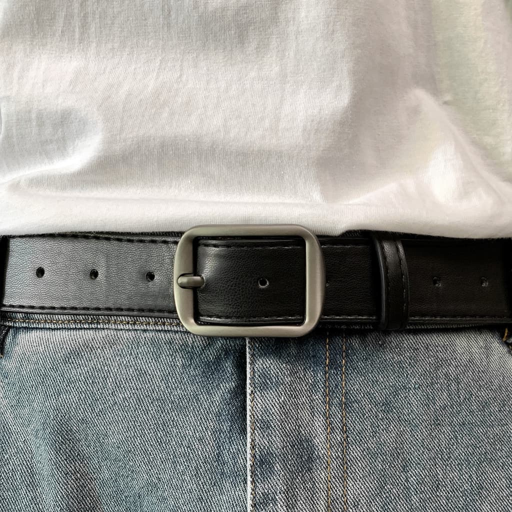 Ins jovem unissex pino fivela cinto masculino versão coreana Retro simples durável na moda All-Match Jeans cinto