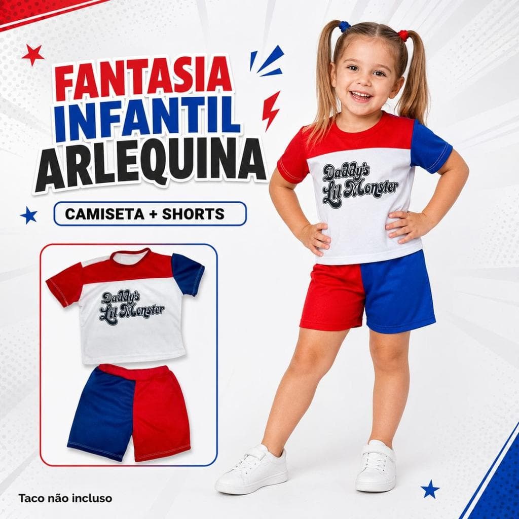Fantasia infantil Arlequina