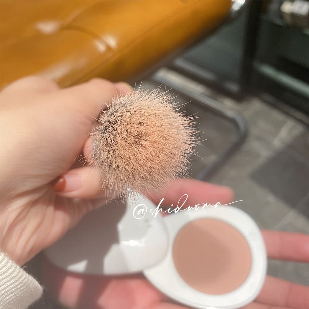 Pó mais macio!Pincel de Blush plano Pincel de cor de ponto macio Pincel de maquiagem de uma peça Pincel de pó restante d