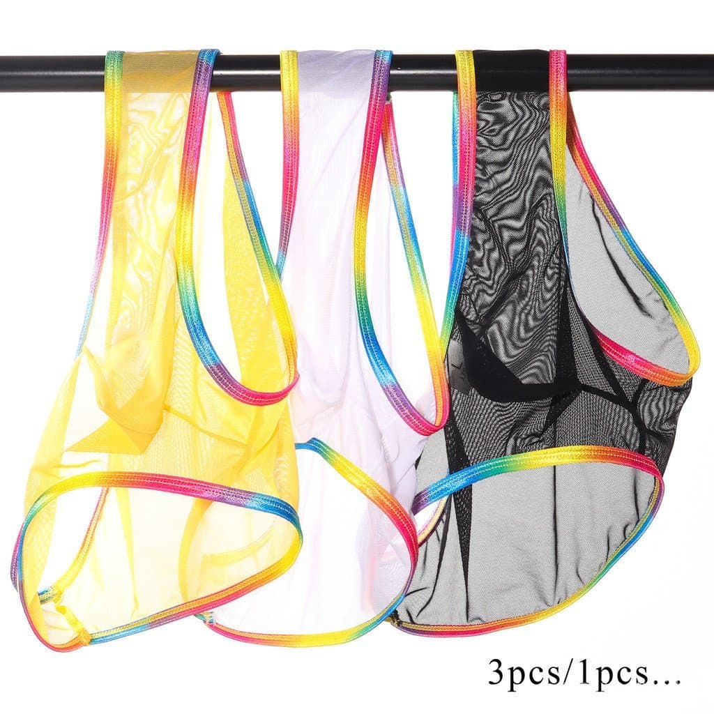 1 Peça/3 Peças Cuecas Transparentes Masculinas Macias Respiráveis Coloridas Leves E Confortáveis Roupa Íntima Diária