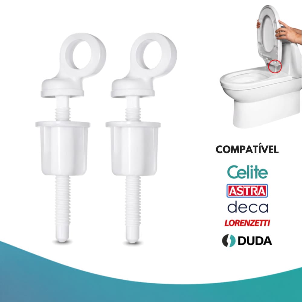Parafuso Assento Sanitário Tampa Vaso Solta Astra Deca Celite Lorenzetti Duda