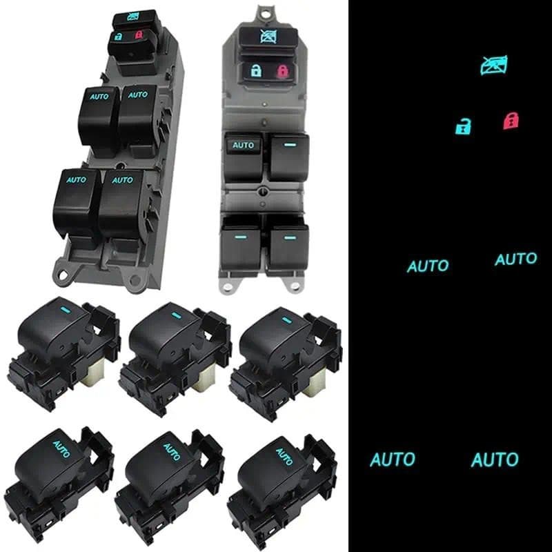 Interruptor De Janela Automática Com LED Iluminado , Luz De Fundo Esquerda Para Condução , Toyota RAV4 Camry Corolla Yar