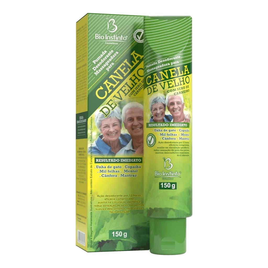 Pomada Desodorante Massageadora Canela De Velho 150g