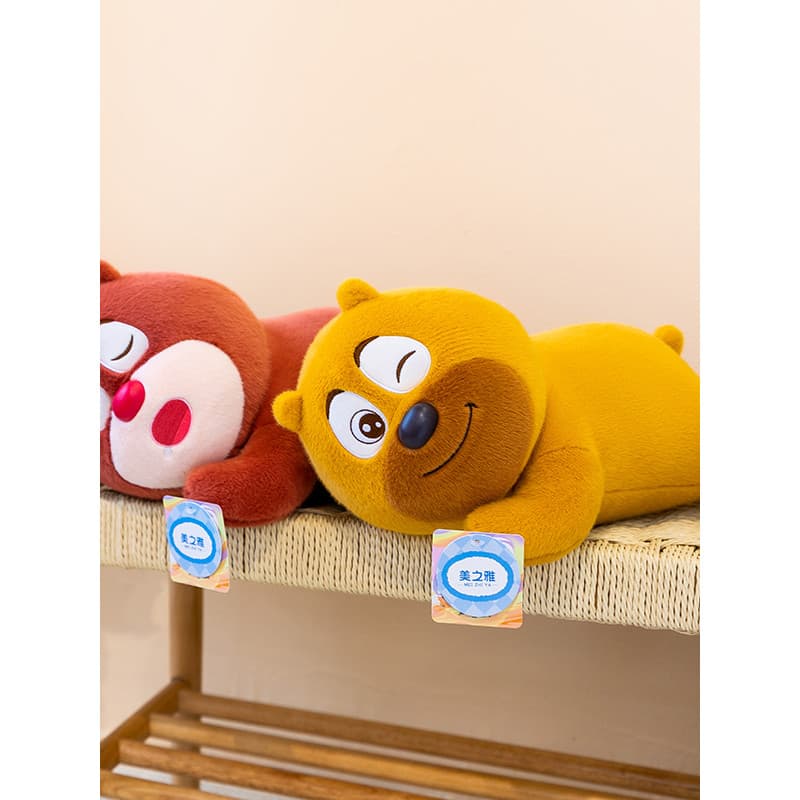 Genuíno urso dos desenhos animados urso assombrado grande urso dois ursinho brinquedo de pelúcia boneca crianças travess