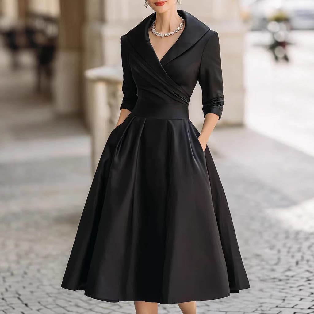 2026 novo estilo roupas femininas temperamento independente Formal cintura estreita mais magro olhar vestido elegante