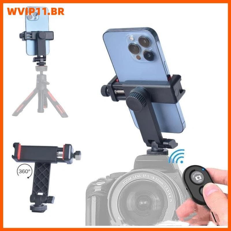 WVIP Hot Shoe Phone Tripé Mount Celular Smartphone Adaptador De Sapata Fria BR