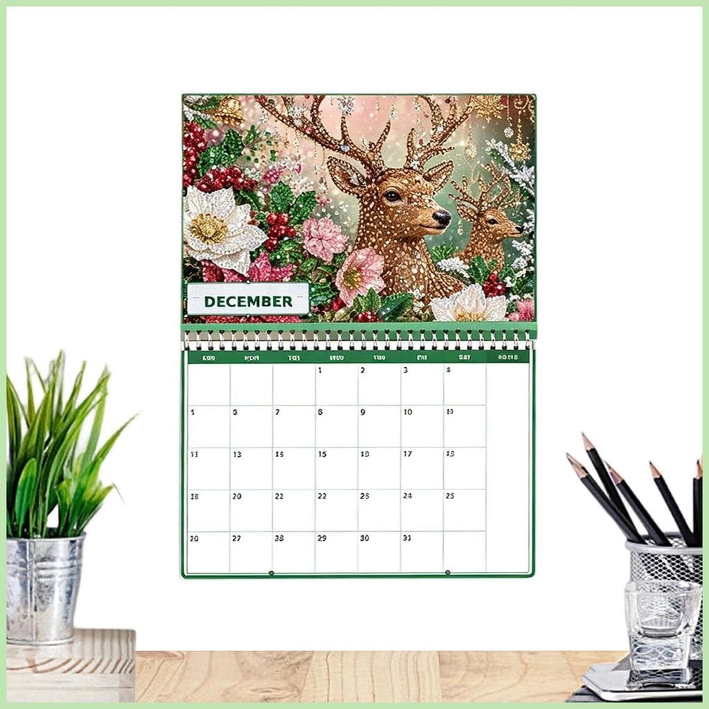 2027 Strass Arte Calendário Espumante Estética DIY Artesanato Pintura 2027 Para Escritório Escola Casa kagli1br