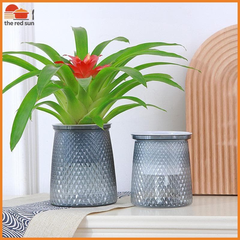 TSBR Vaso De Flores Com Rega Automática , Plantas Hidropônicas Internas , Suculento , Mini Vasos De Planta , Mesa , Casa