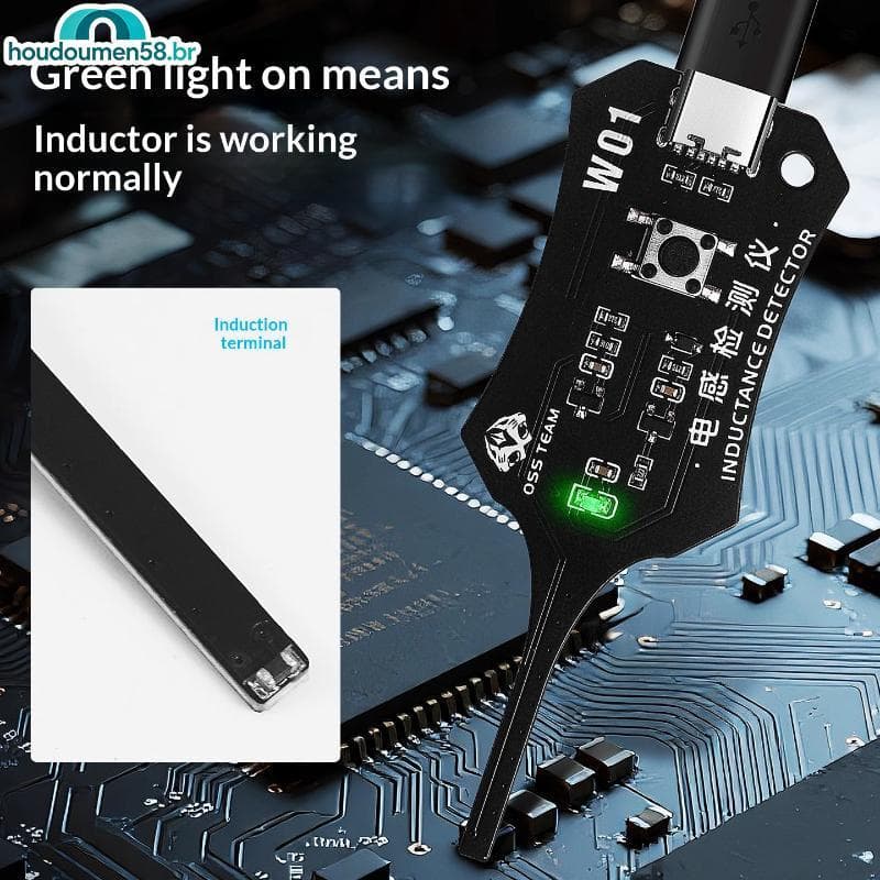 Detector Indutor HOUDO Para Placas-Mãe De Telefone W01 Ferramenta De Teste E Reparo De Bobina De Alta Precisão