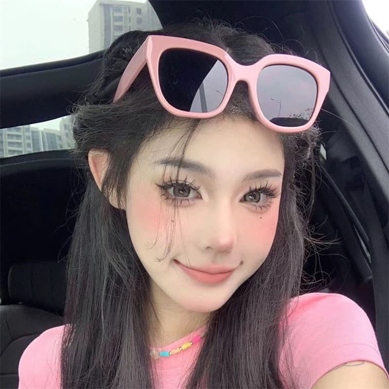 oculos de sol óculos de sol quadrado feminino óculos de sol feminino com proteção uv óculos feminino de sol Único grande