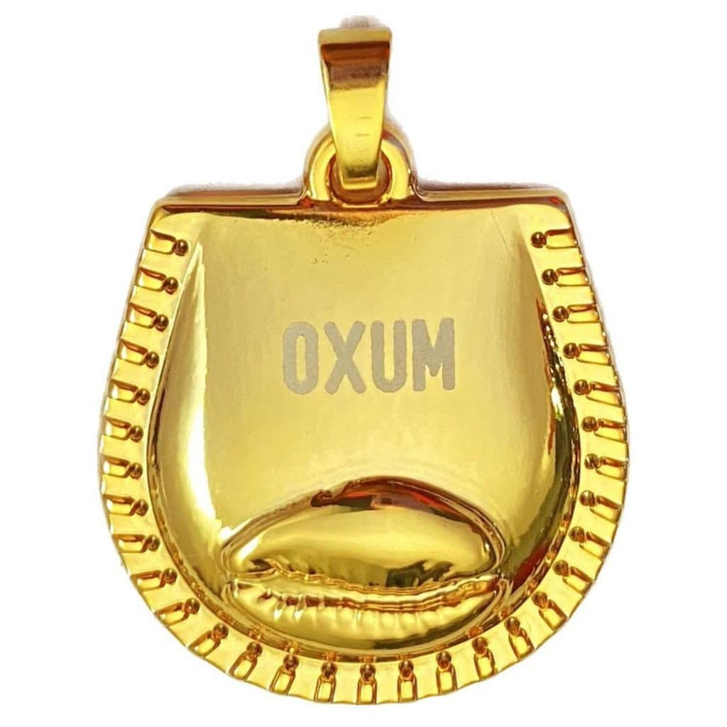 Pingente Patuá Oxum Orixá banhado a Ouro 18k Umbanda Candomblé