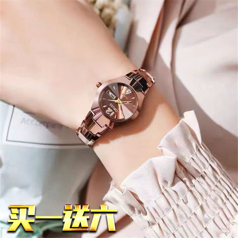 relogio feminino pequeno relogio feminino pequeno delicado Relógio feminino nicho luz luxo High-End sentimento duplo cal