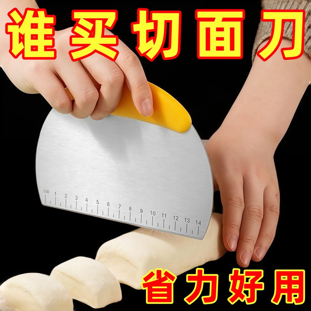 Cortador de macarrão de qualidade alimentar raspador de aço inoxidável raspador cortador raspador Silicone cozinha massa