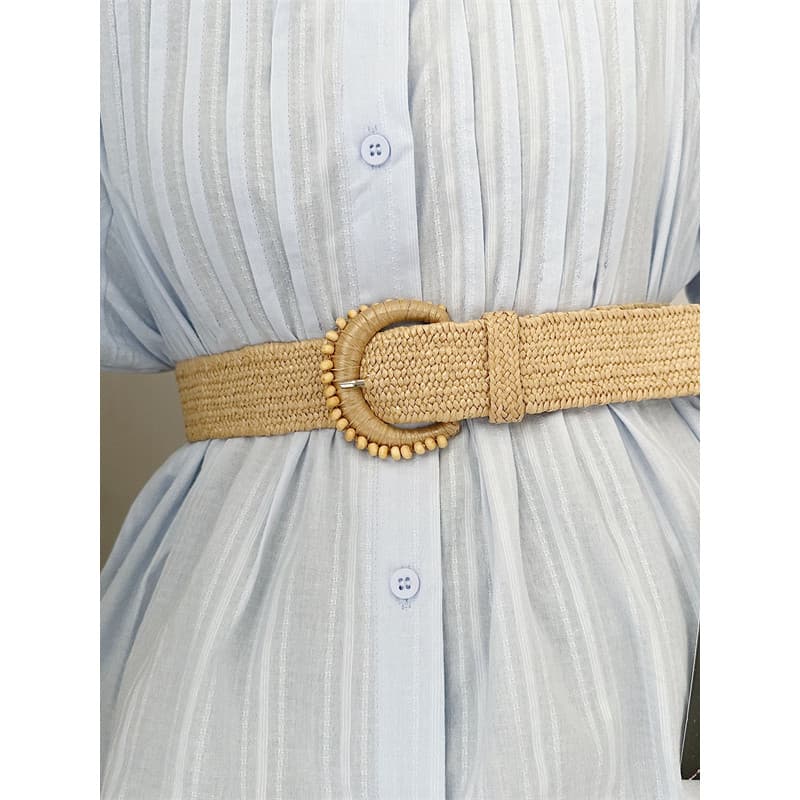 Ins estilo senhoras cinto único tecido elástico cinto boêmio combinando camisa vestido cinto estreito