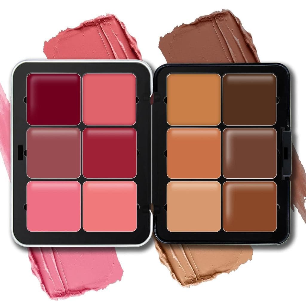 Paleta de Blush e Corretivo HOSAILY, 12 Cores, Longa Duração, À Prova de Manchas, Acabamento Matte Misturável, Maquiagem