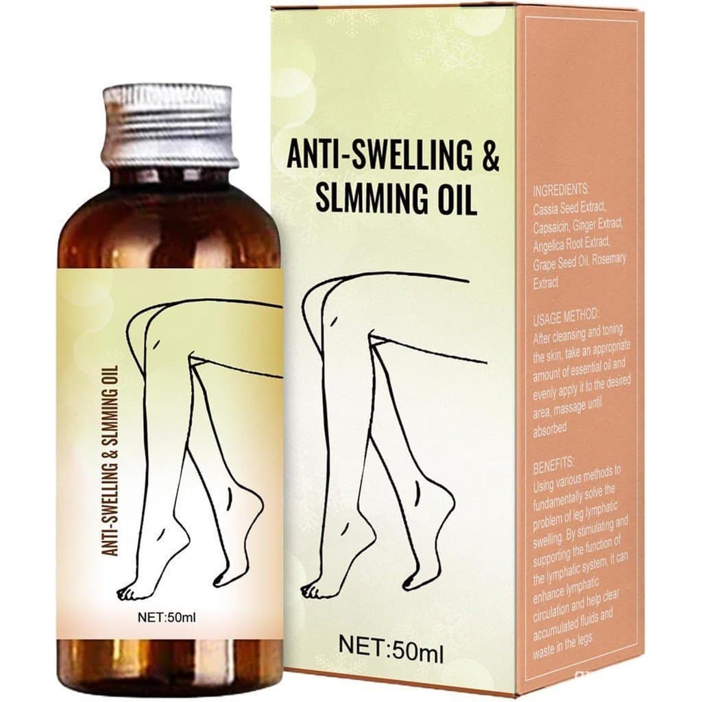 Óleo emagrecedor anti-inchaço 50ml, óleo para massagem nas pernas, óleo corporal firmador, ingredientes naturais, adequa