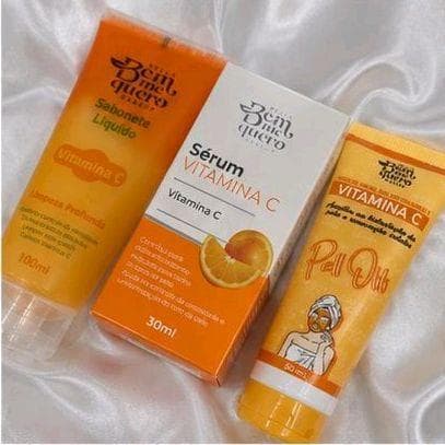 Kit Skincare Vitamina C Bella Bem Me Quero Makeup Sabonete + Sérum + Máscara Facial