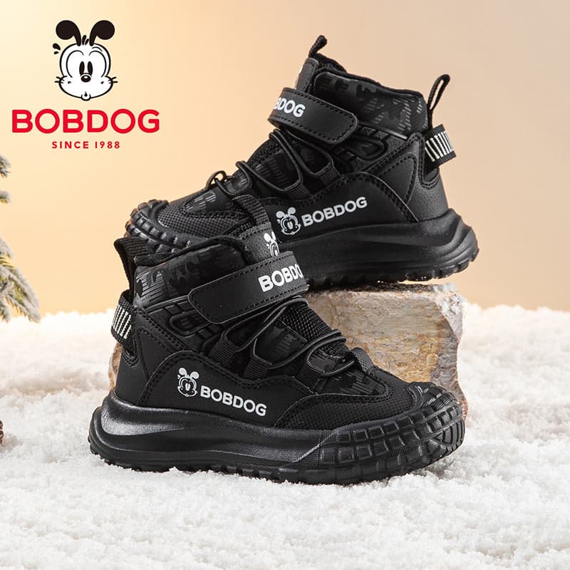 Bobo sapatos infantis sapatos infantis sapatos de lã 2026 novo estilo inverno engrossado dois sapatos de algodão grandes
