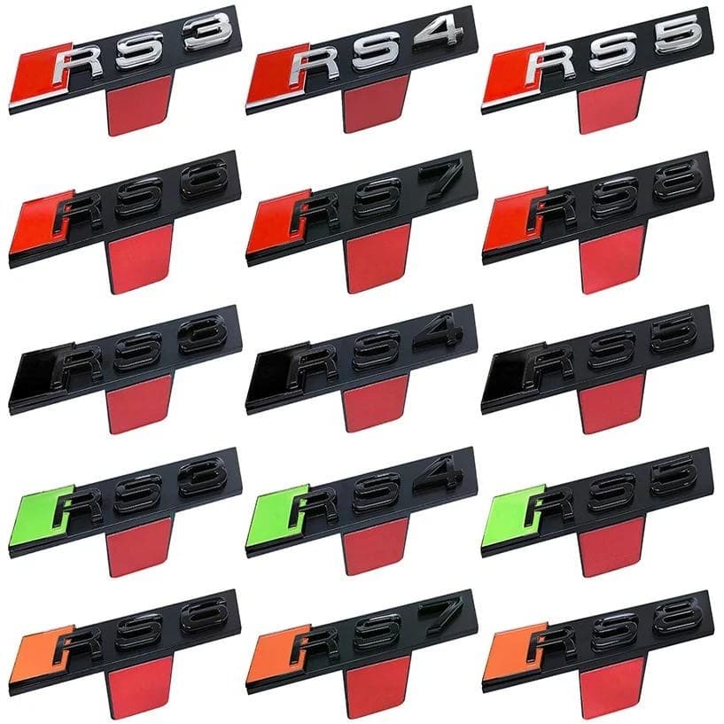 Para Audi RS4 Etiqueta De Favo De Mel RS3RS5RS6RS7RS8 Grade Modificação Frontal Do Carro Peças Automotivas Decoração De