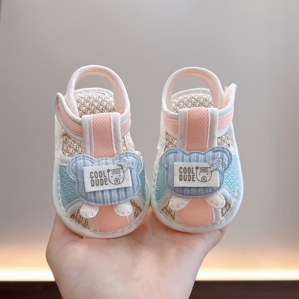Sandálias de verão para bebês, sapatos escolares masculinos de 0 a 1-2 anos, sapatos de chão para bebês e crianças, sola