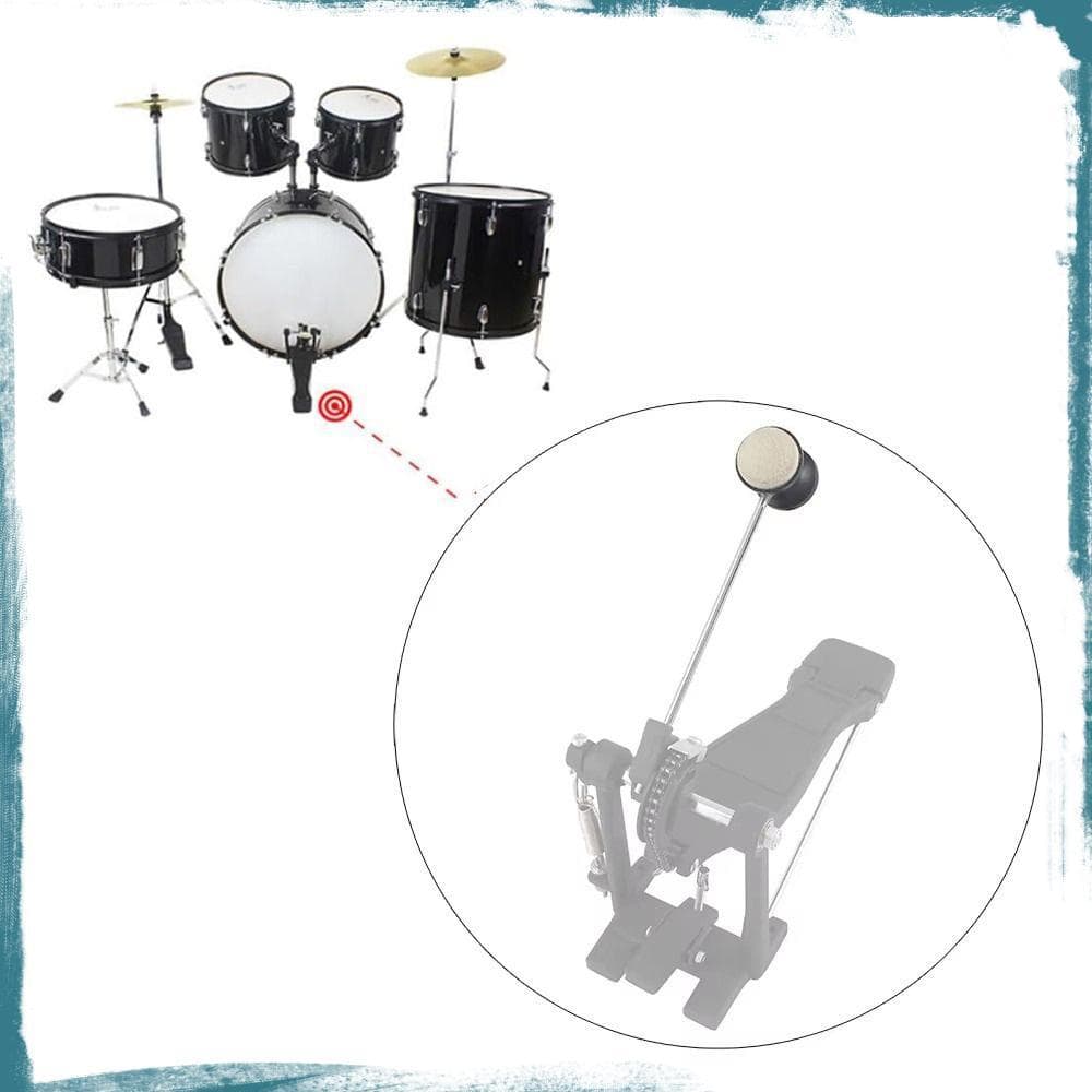Martelo Do Pedal Tambor , Batedor Punho De Aço Inoxidável Da Peça Percussão