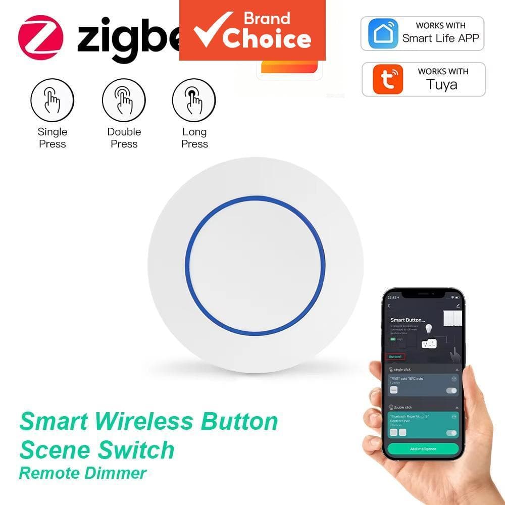 Controlador de Cenas Interruptor sem Fio Zigbee AXUS, Tomada Inteligente, Integração com Home Assistant